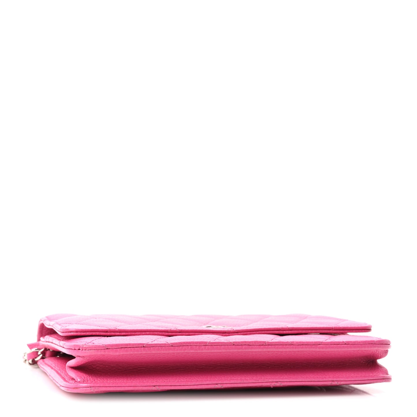 Caviar Quilted Wallet on Chain WOC Pink