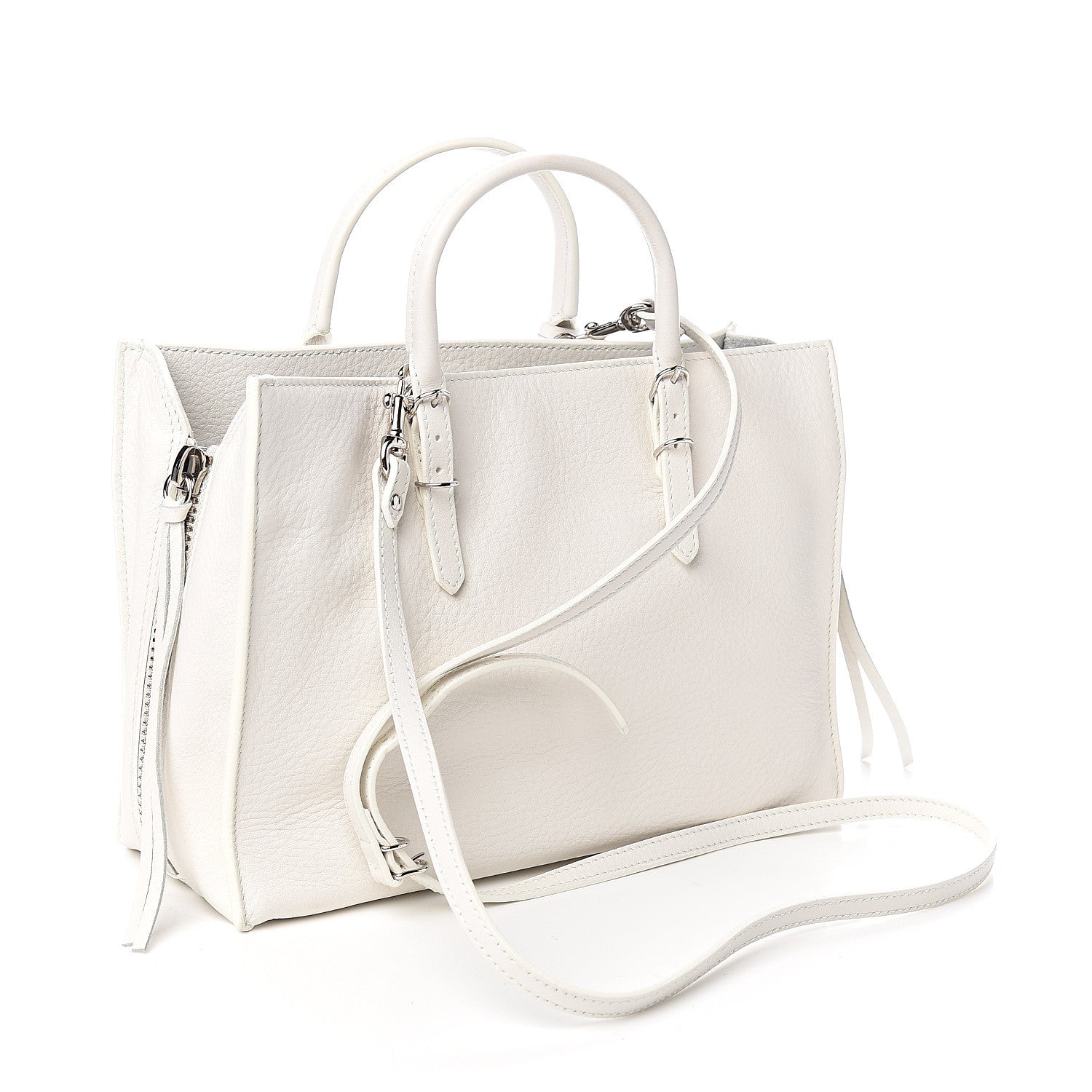 Balenciaga Veau Papier A6 Zip Around Tote White 2 of 9