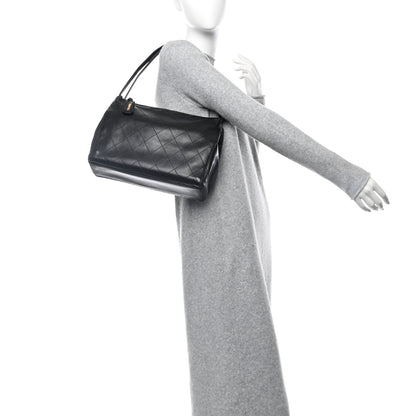 Chanel Lambskin Stitched Shoulder Bag Black 2 of 12