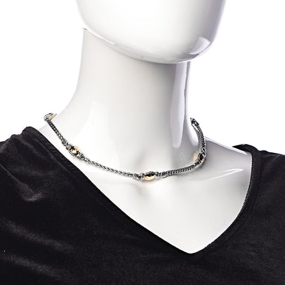 John Hardy Sterling Silver 22K Yellow Gold Palu Station Necklace 2 of 6