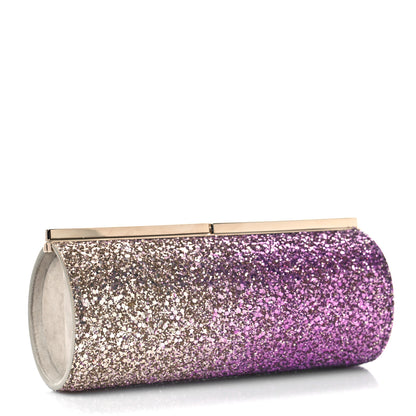 Jimmy Choo Coarse Glitter Trinket Clutch Pink Gold 3 of 9