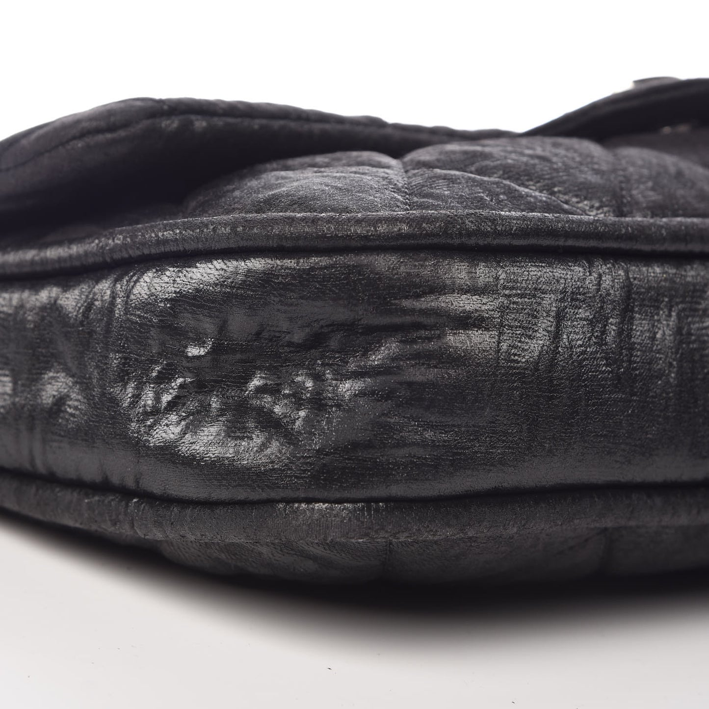 Coated Canvas Quilted Le Marais Flap Black