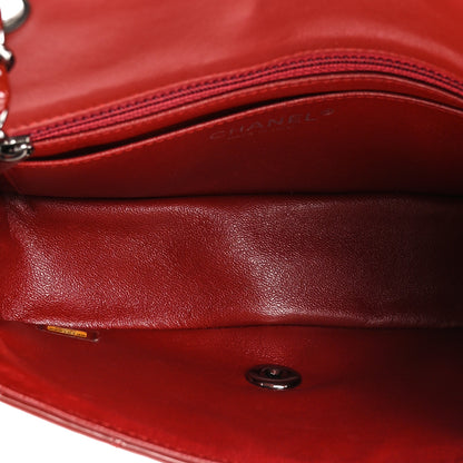 Chanel Patent Calfskin Quilted Mini Rectangular Flap Dark Red 5 of 12