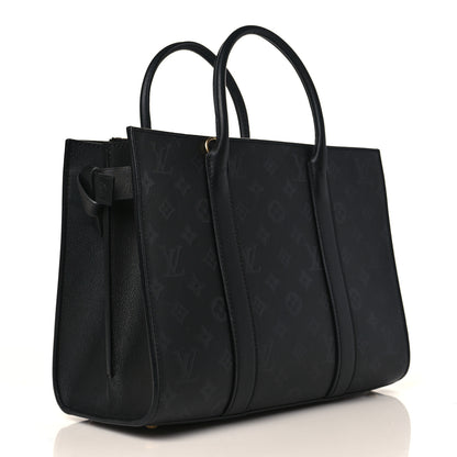 Louis Vuitton Monogram Cuir Plume Very Tote MM Black 3 of 8