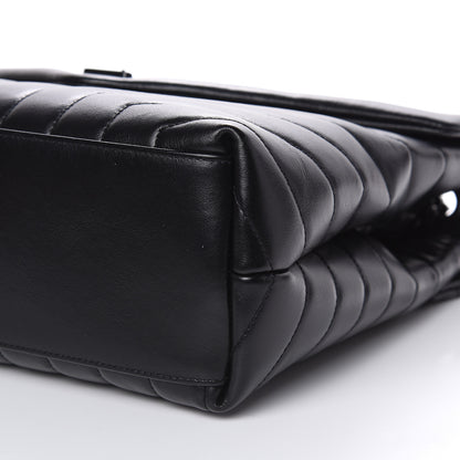 Saint Laurent Calfskin Y Quilted Monogram Medium Loulou Chain Satchel Black 9 of 10