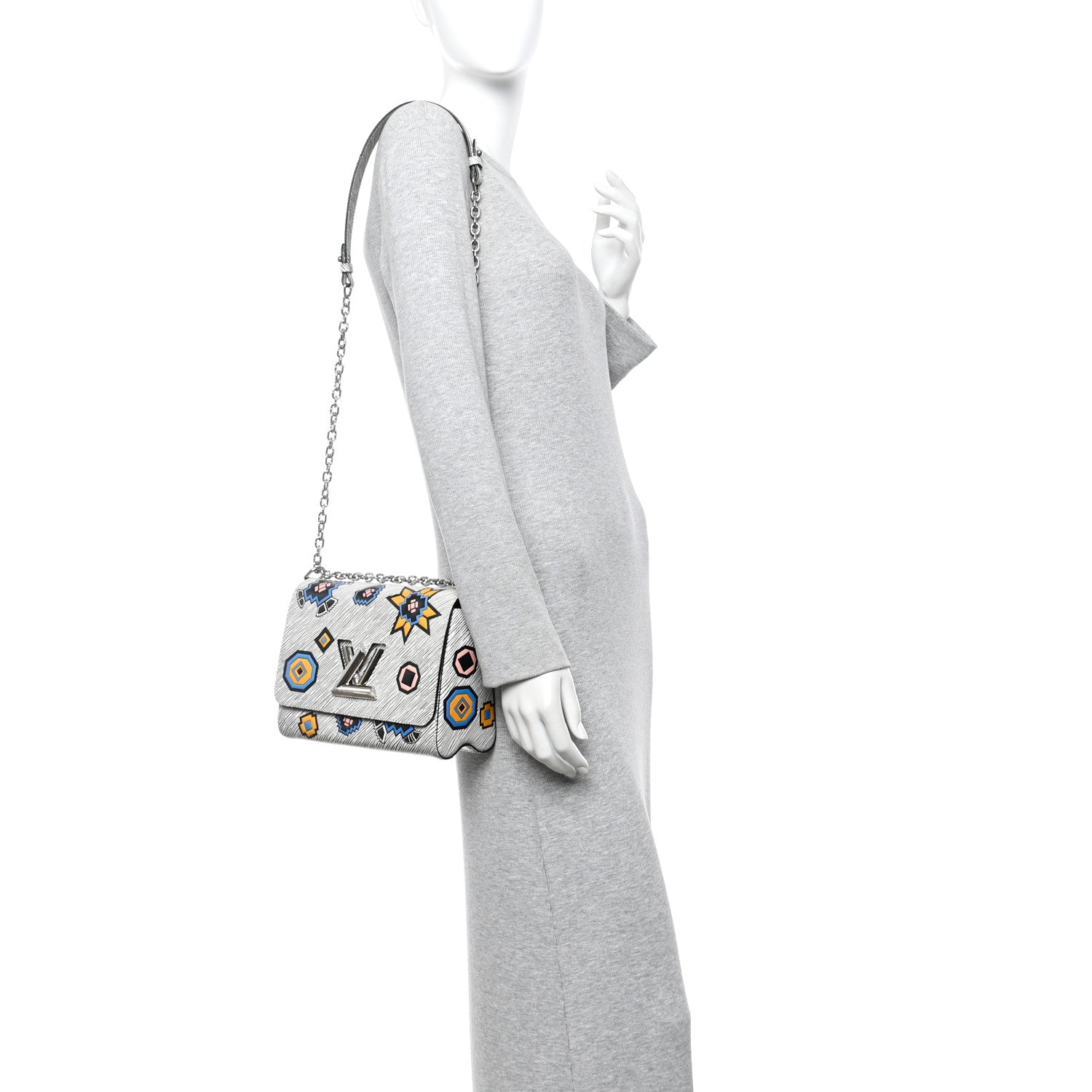Louis Vuitton Epi Azteque Twist Shoulder Bag MM White 2 of 13