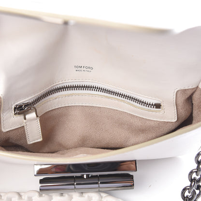 Tom Ford Calfskin Medium Natalia Chain Bag Chalk 5 of 8