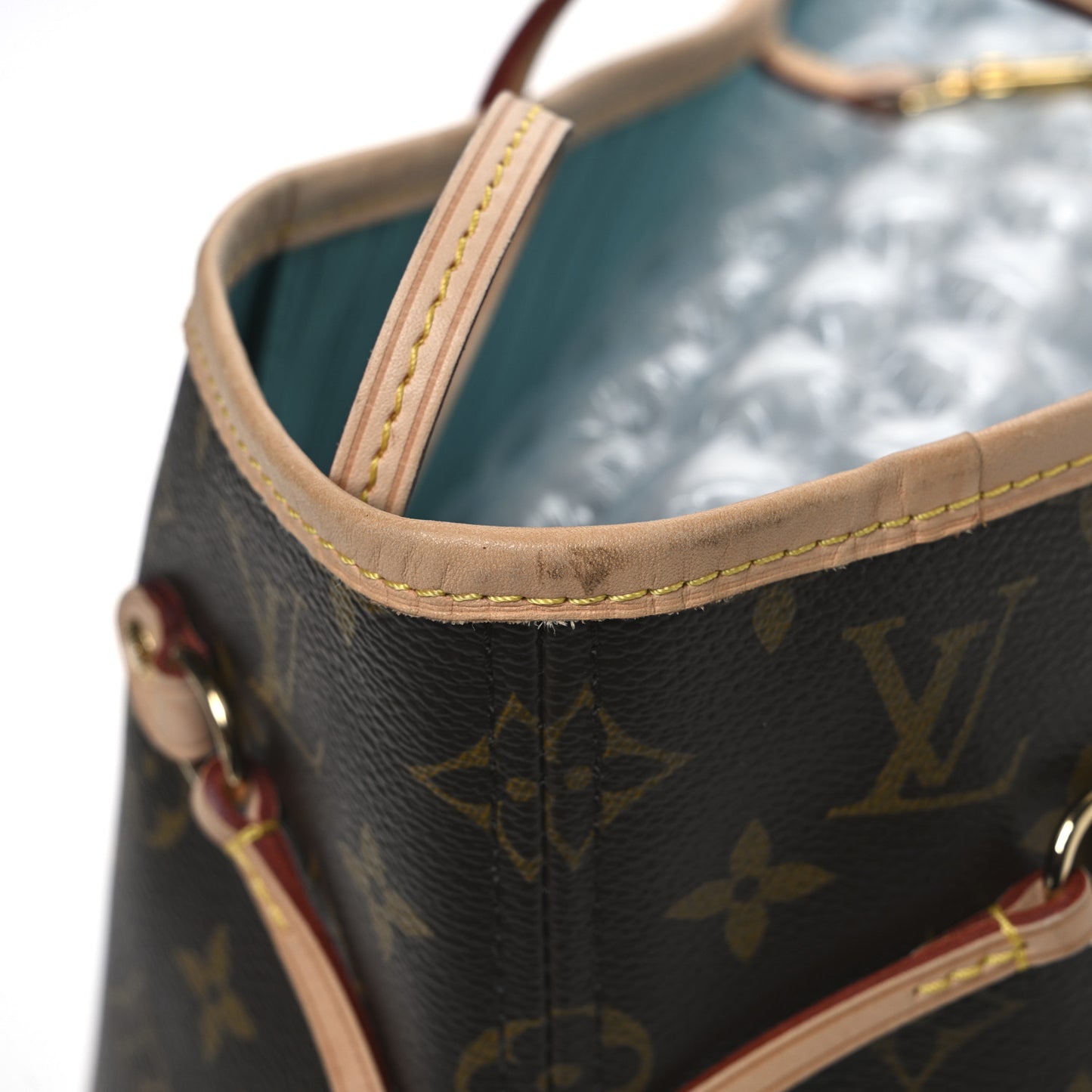 Monogram V Neverfull MM Turquoise