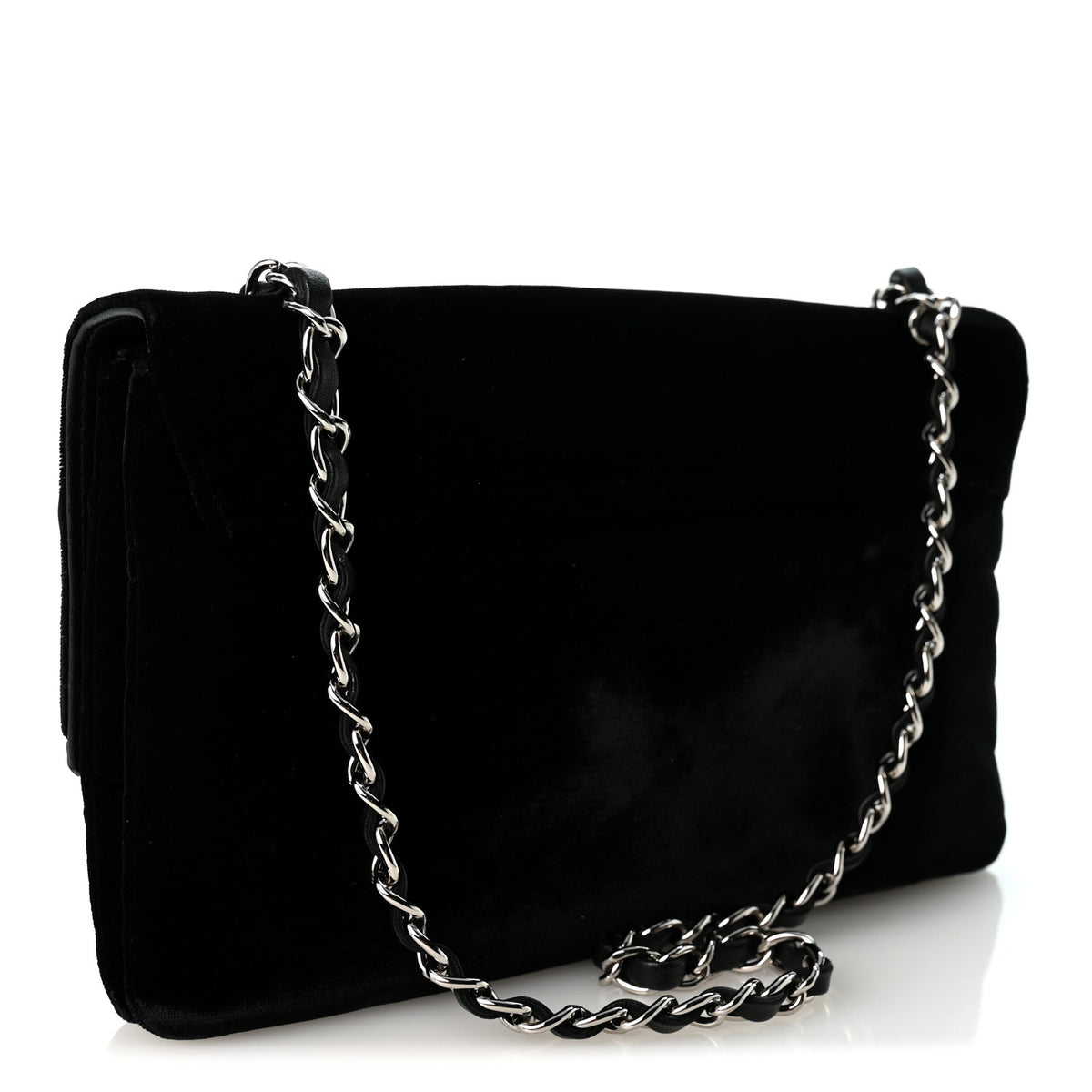 Chanel Velvet Lambskin Camellia No. 5 Flap Bag Black 3 of 10