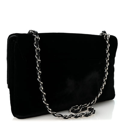 Chanel Velvet Lambskin Camellia No. 5 Flap Bag Black 3 of 10