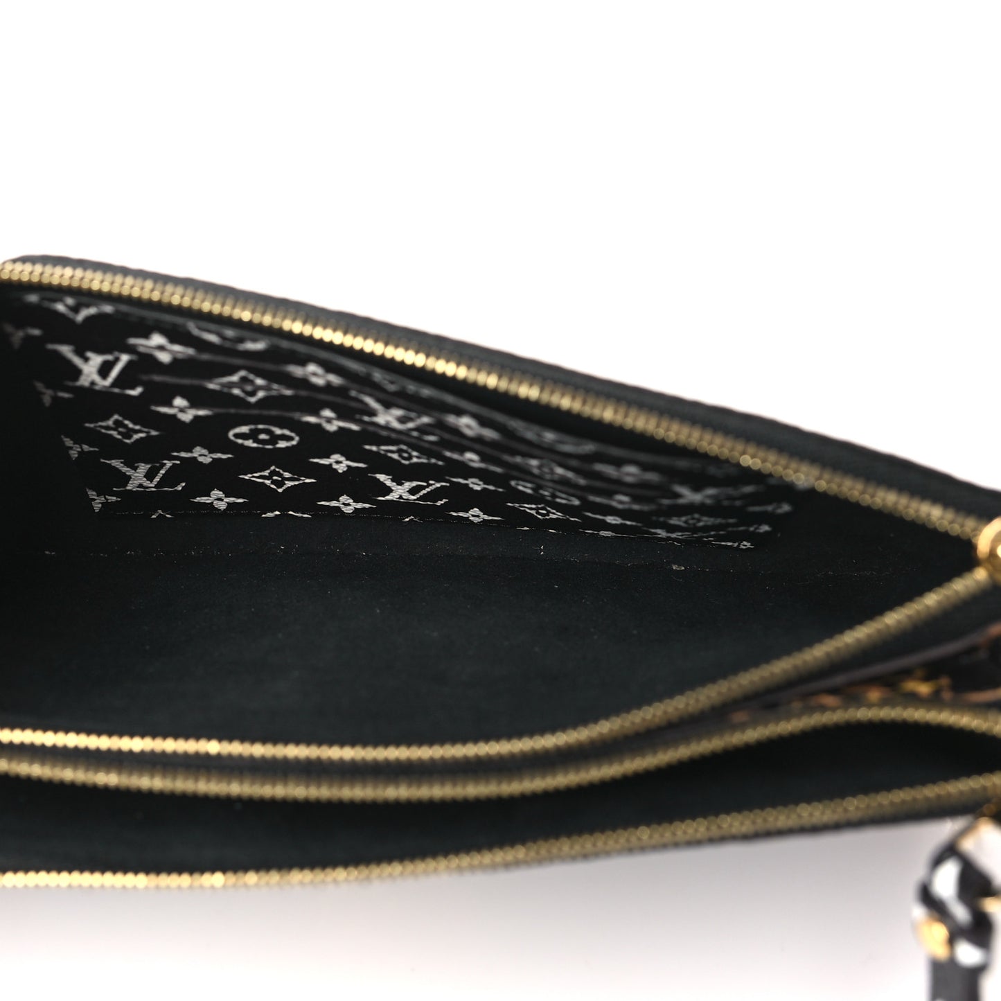 Monogram Giant Jungle Pochette Double Zip Black