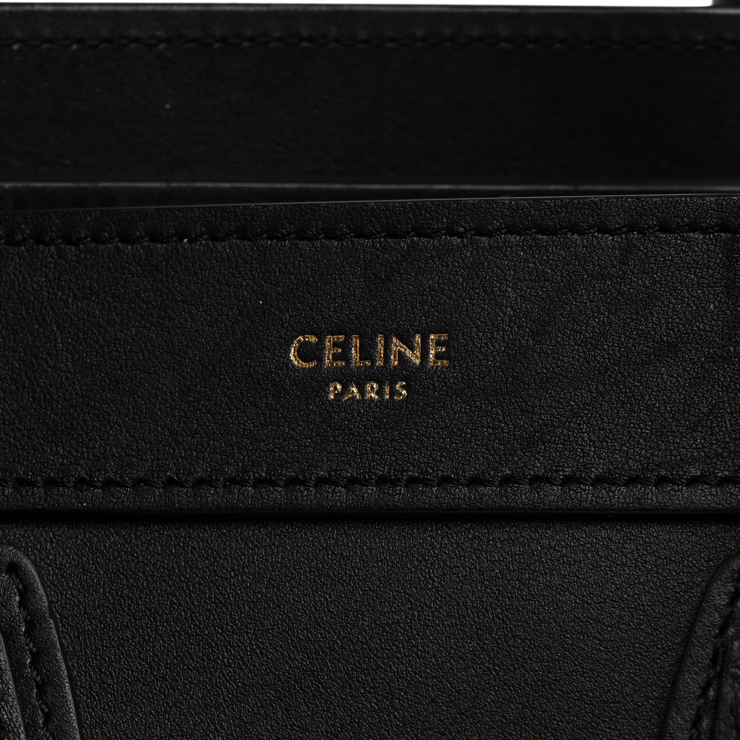 Celine Smooth Calfskin Nano Luggage Black 6 of 10
