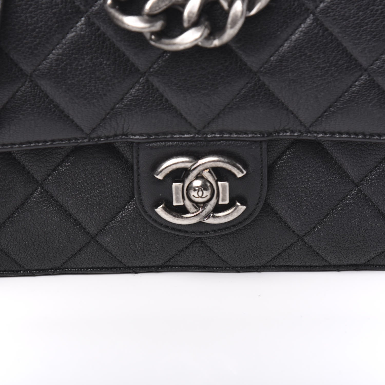 Chanel Goatskin Quilted Medium Perfect Edge Flap Black 9 of 9