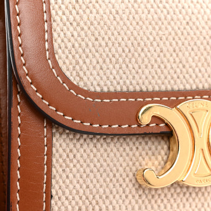 Celine Textile Calfskin Small Triomphe Wallet Natural Tan 12 of 12