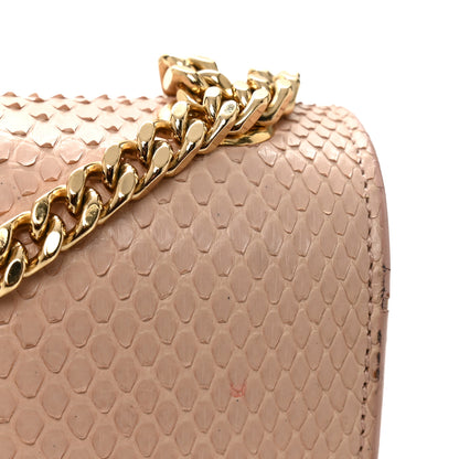 Saint Laurent Snakeskin Medium Classic Monogram Kate Tassel Satchel Beige 12 of 15