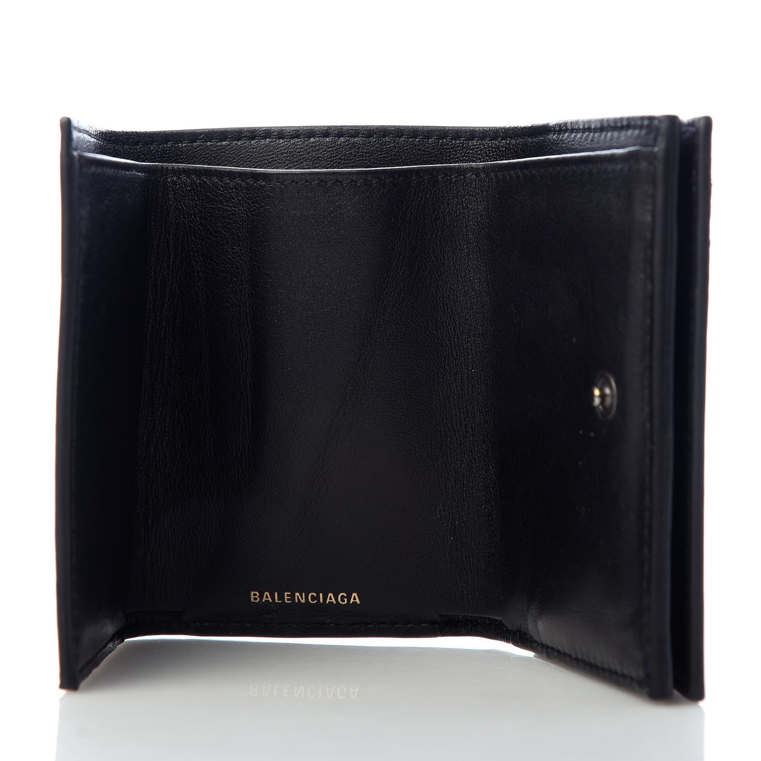 Balenciaga Smooth Calfskin Logo Rainbow Mini Ville Trifold Wallet Multicolor 5 of 7