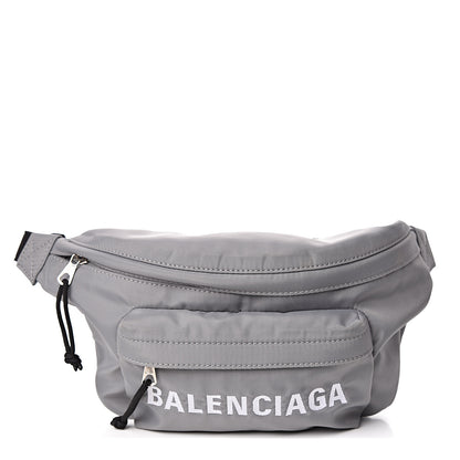 Balenciaga Sport Nylon Logo Wheel Beltpack Grey Black 1 of 10