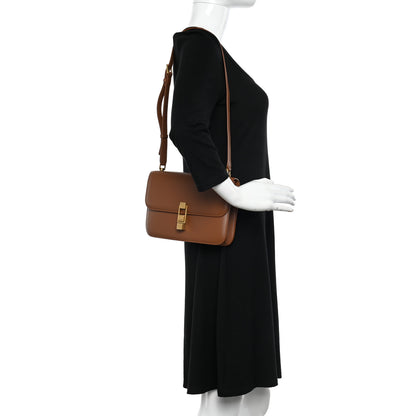 Saint Laurent Smooth Calfskin Carre Satchel Brown 2 of 10