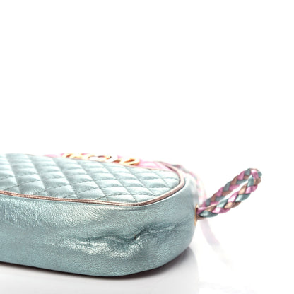 Gucci Laminated Nappa Trapuntata Mini Zumi Dome Shoulder Bag Rosa Lago Rame 9 of 10
