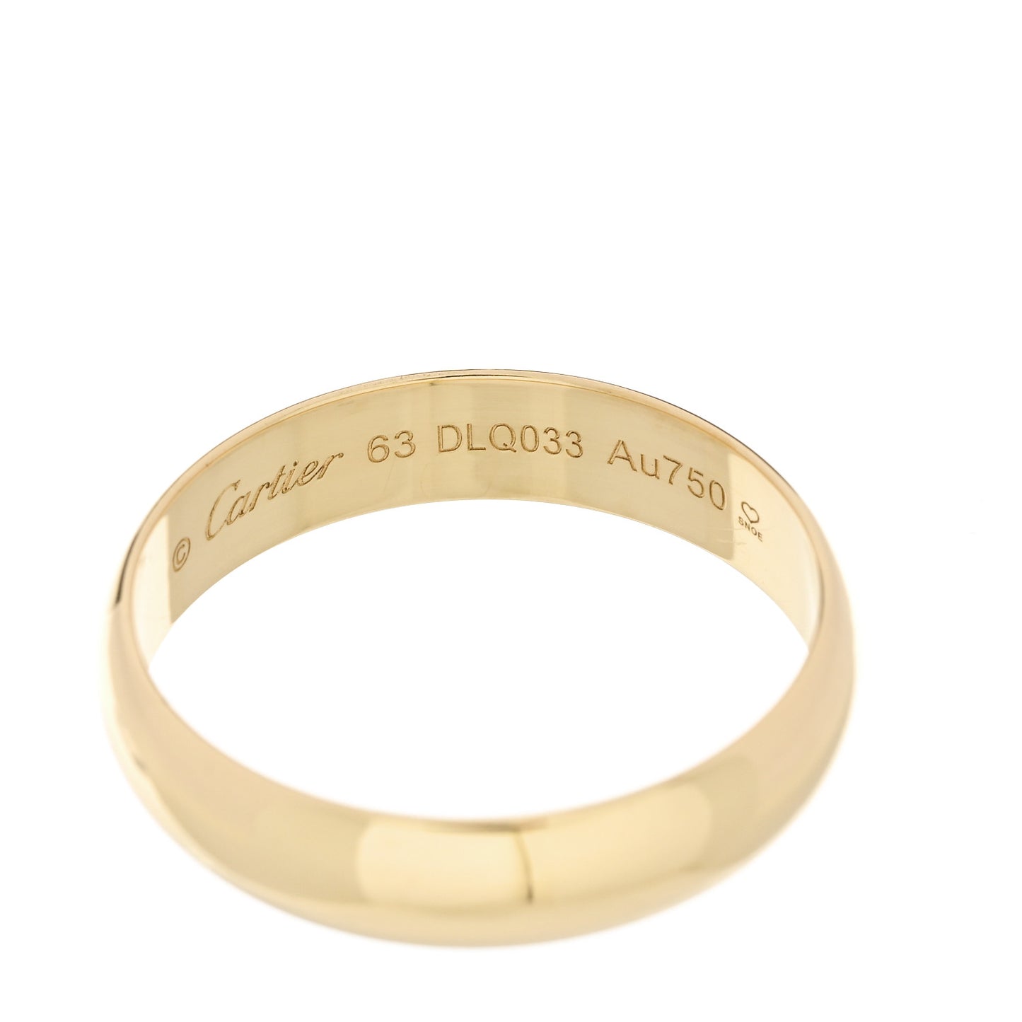 18K Yellow Gold 5mm 1895 Wedding Band Ring 63 10.25
