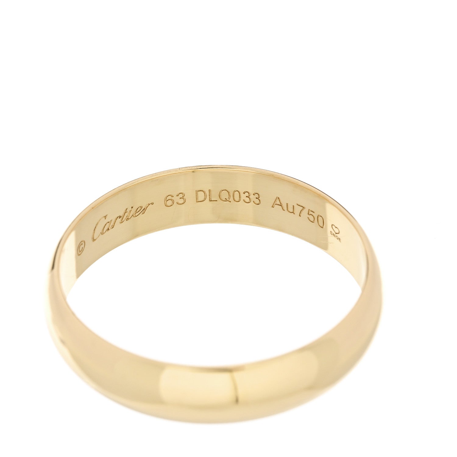 Cartier 18K Yellow Gold 5mm 1895 Wedding Band Ring 63 10.25 4 of 5
