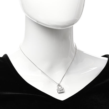 Hermes 18K White Gold Diamond Constance Amulettes Pendant Necklace 2 of 6