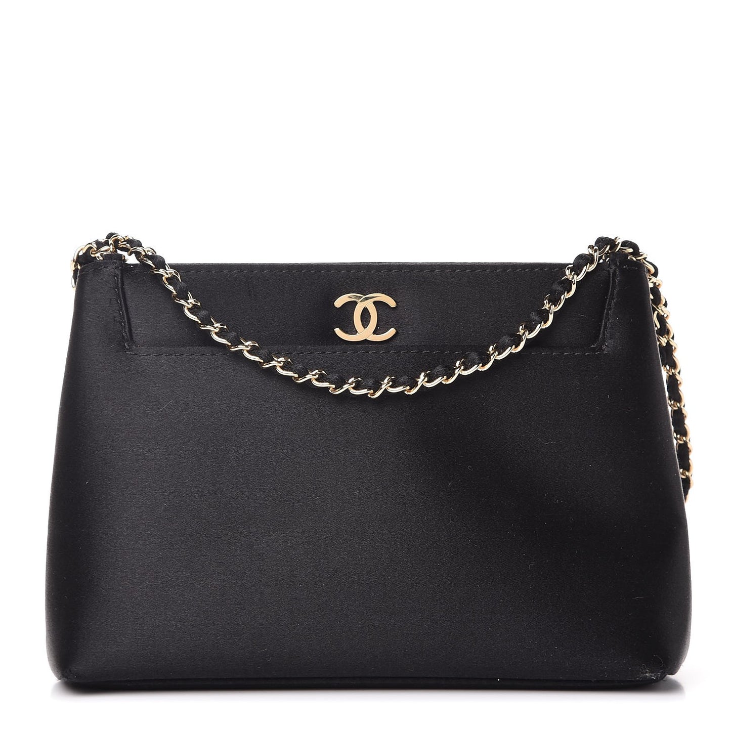 Satin Evening Bag Black