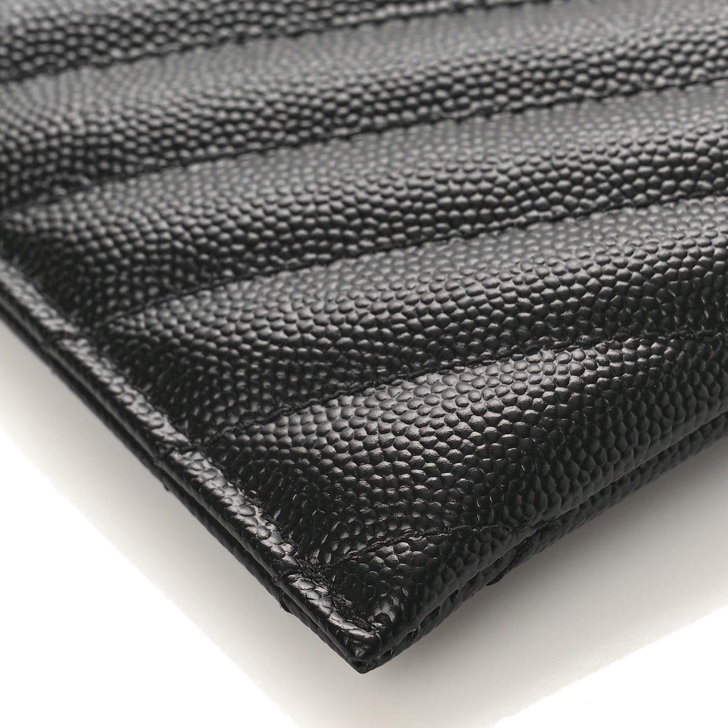 Grain De Poudre Chevron Monogram Bill Pouch Black