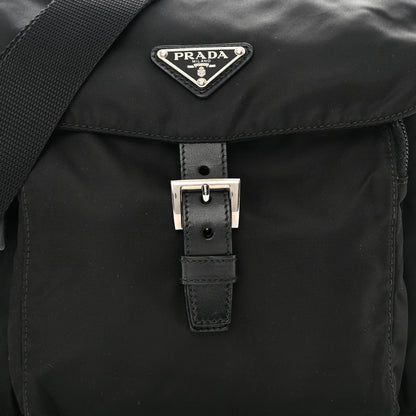 Prada Tessuto Nylon Saffiano Small Vela Messenger Black 7 of 13