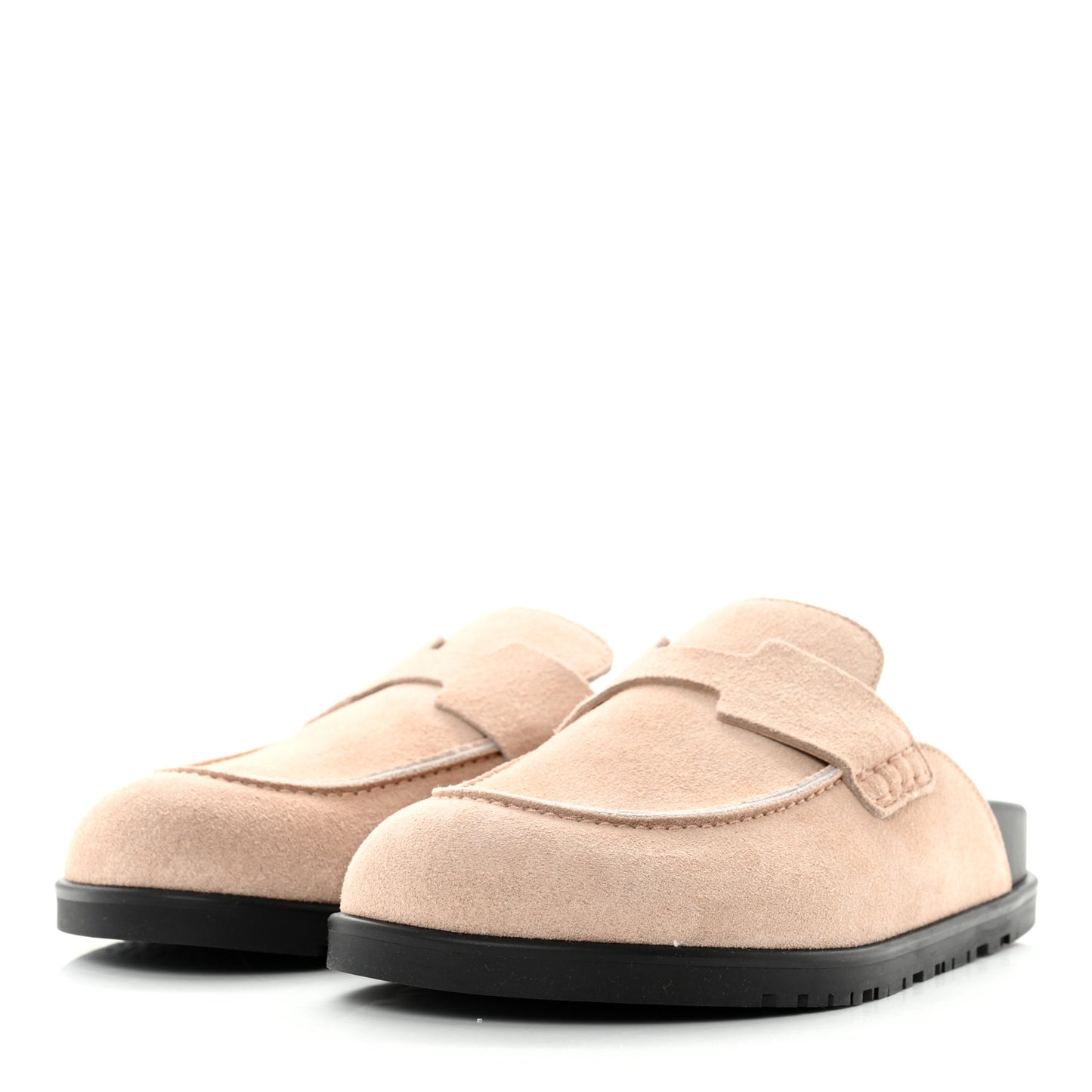 Suede Calfskin Go Mule 36 Beige Nude