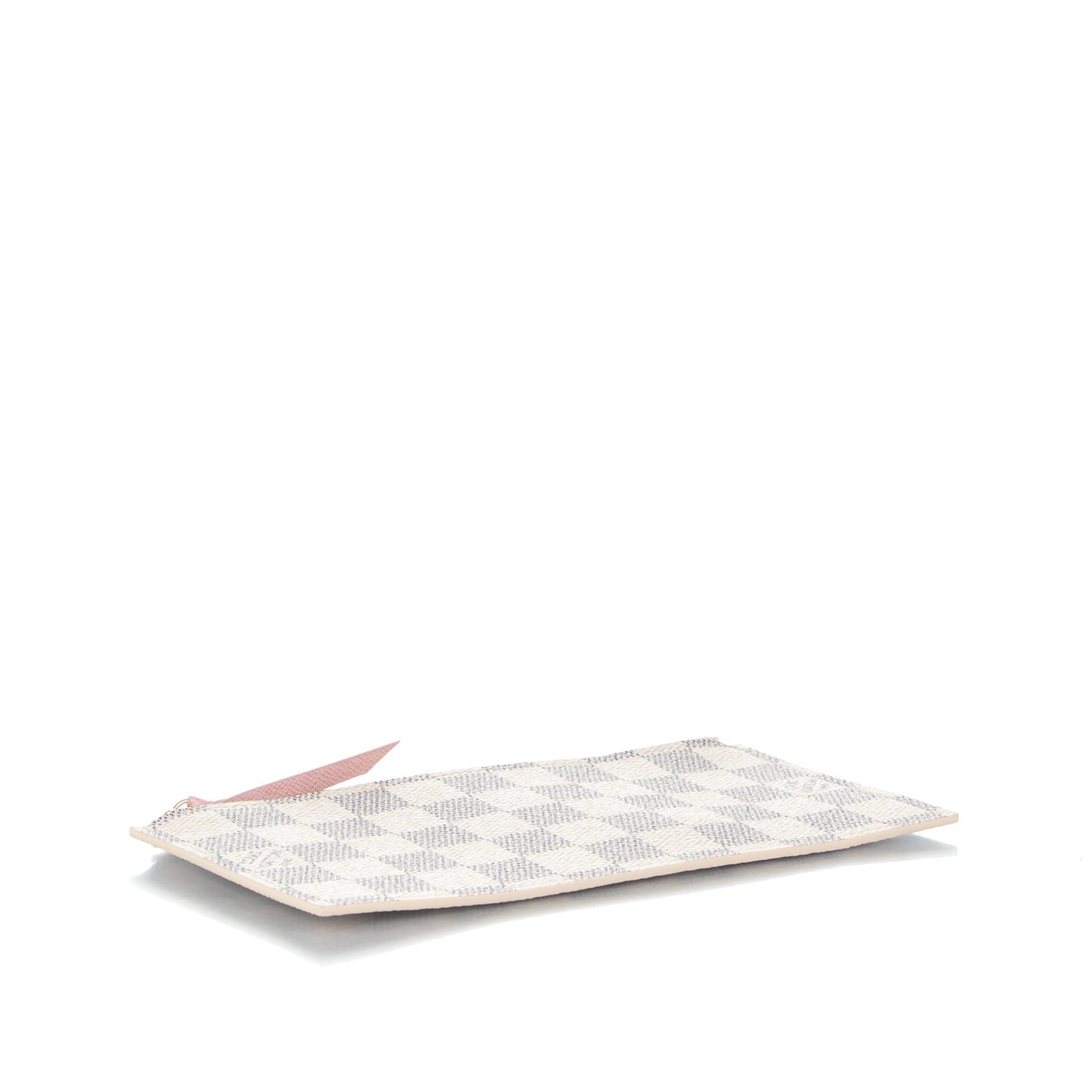 Damier Azur Felicie Chain Wallet Zippered Insert Rose Ballerine