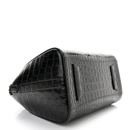 Givenchy Calfskin Crocodile Embossed Small Antigona Black 4 of 11
