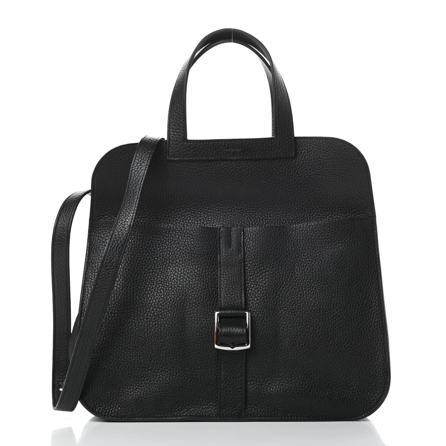 Hermes Taurillon Clemence Halzan 31 GM Black 3 of 17