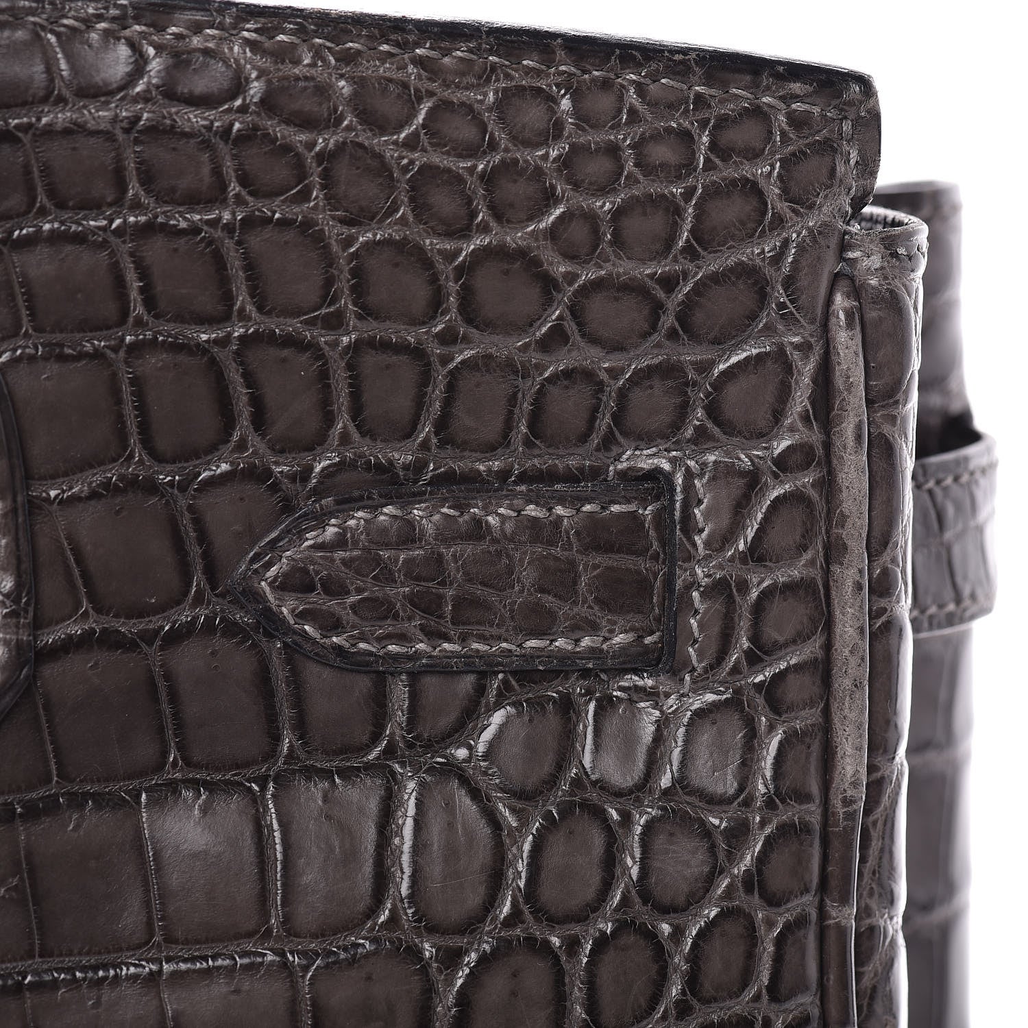 Hermes Matte Niloticus Crocodile Birkin 30 Gris Elephant 25 of 45