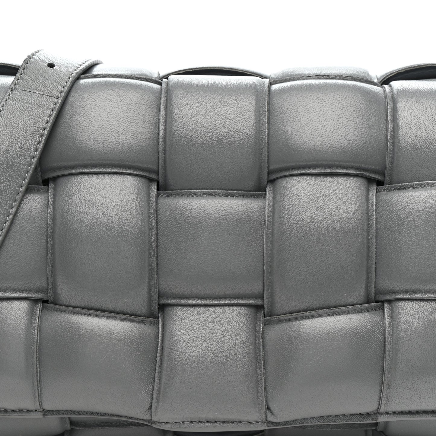 Nappa Maxi Intreccio Padded Cassette Crossbody Bag Thunder