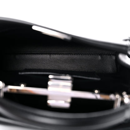Fendi Nappa Lace Up Mini Peekaboo Iconic Satchel Black 4 of 12