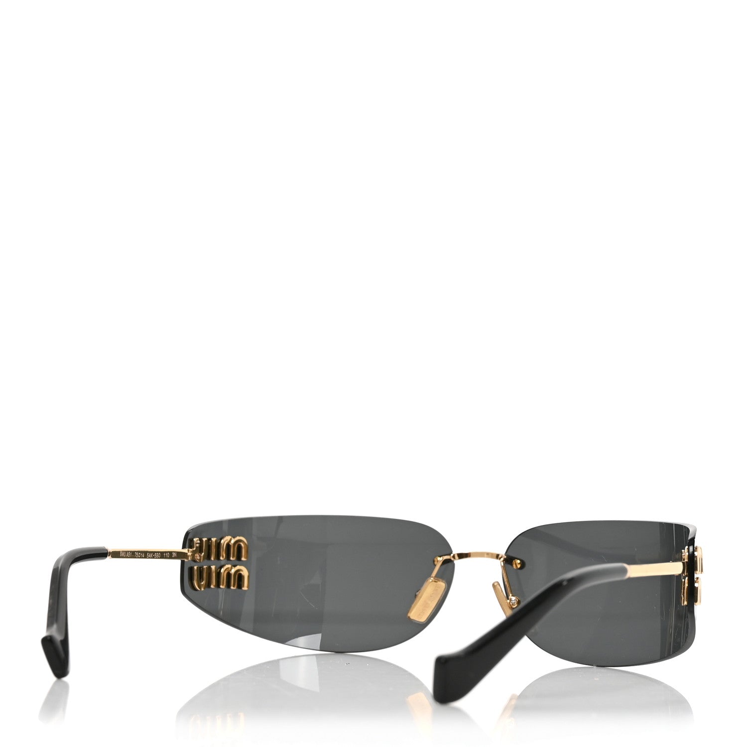 Miu Miu Metal Aube Sunglasses SMUA51 Gold Black 4 of 7
