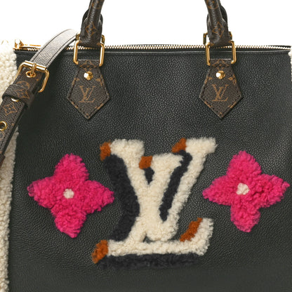 Louis Vuitton Calfskin Monogram Teddy Speedy Bandouliere 30 Black 7 of 9