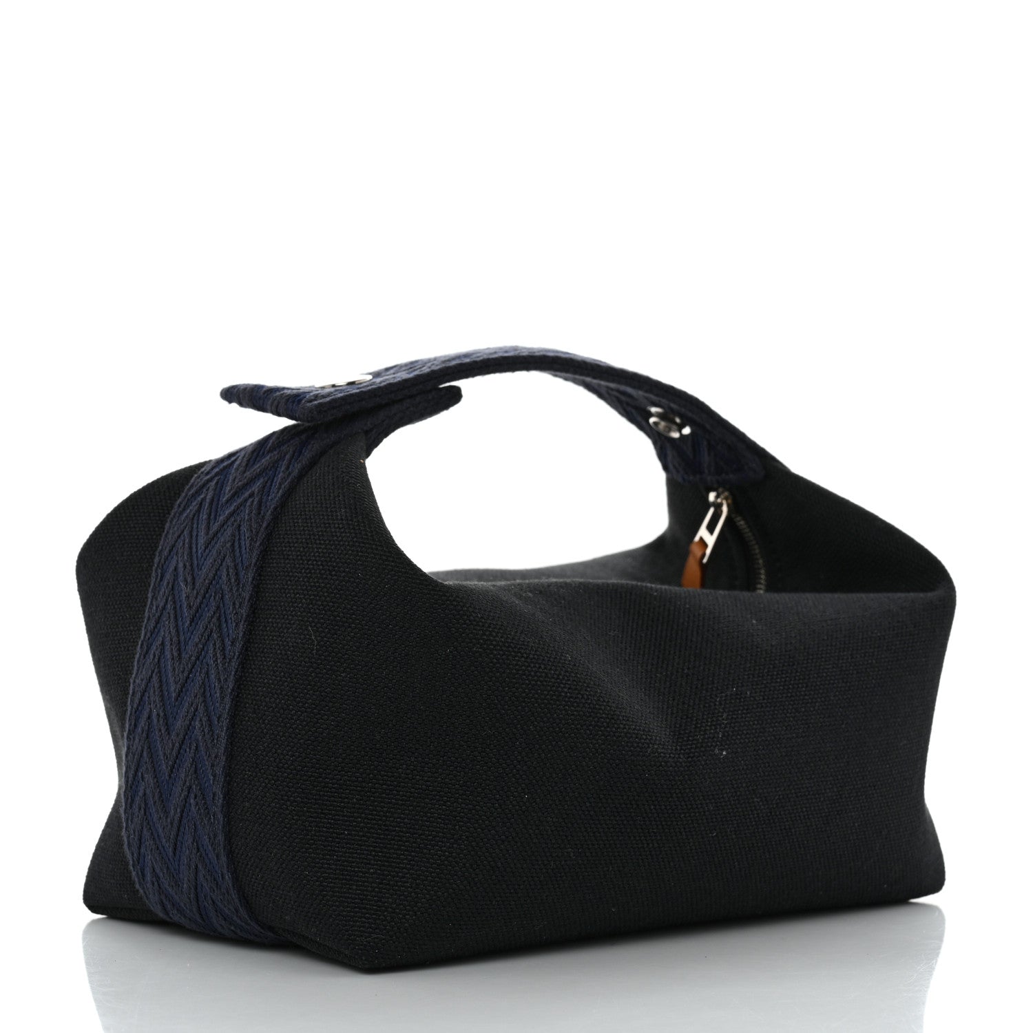 Hermes Canvas Small Bride-A-Brac Pouch Black Bleu Nuit 2 of 8