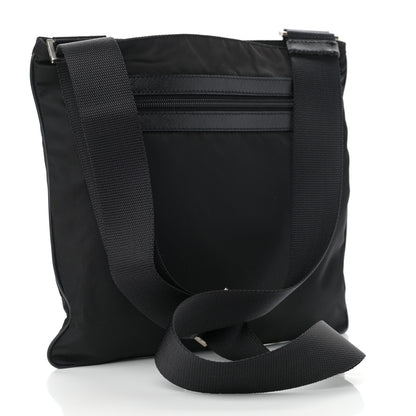 Prada Nylon Vela Flat Messenger Bag Black 3 of 9