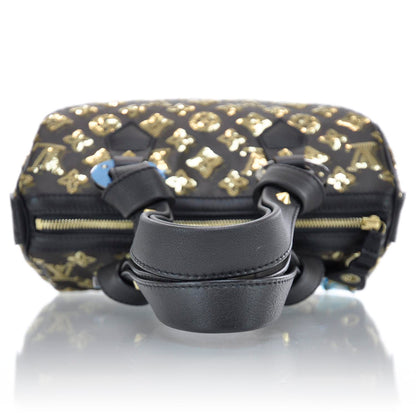 Louis Vuitton Monogram Sequins Eclipse Speedy 28 Gold 4 of 9