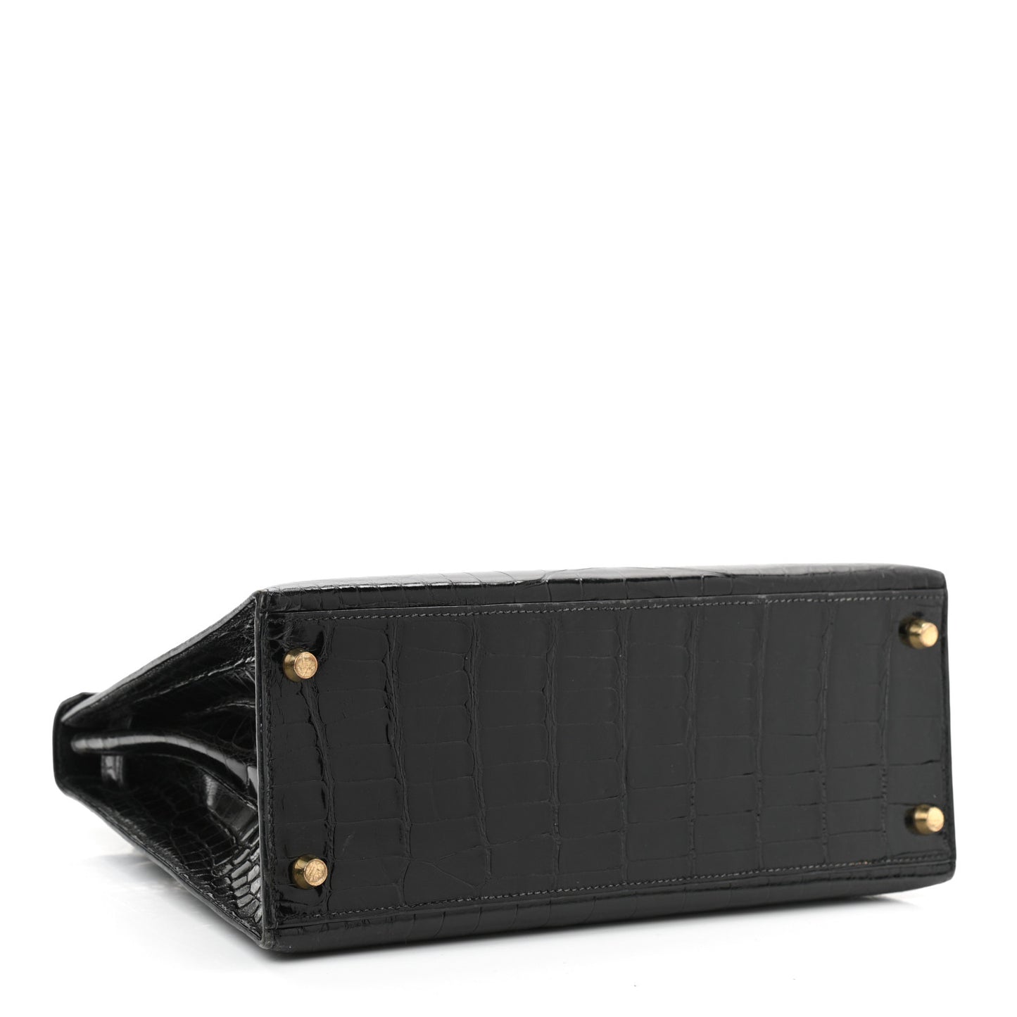 Shiny Alligator Kelly Sellier 28 Black