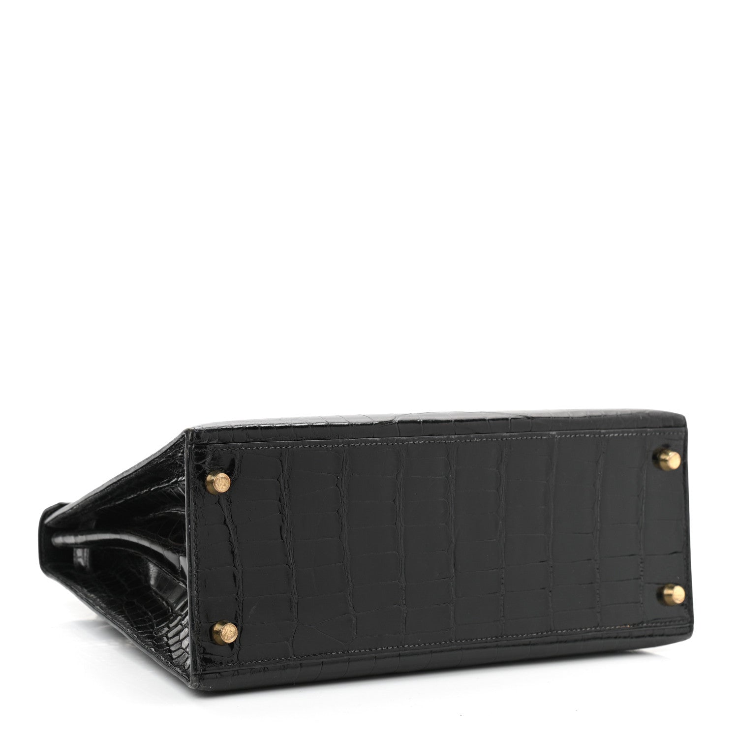 Hermes Shiny Alligator Kelly Sellier 28 Black 4 of 19