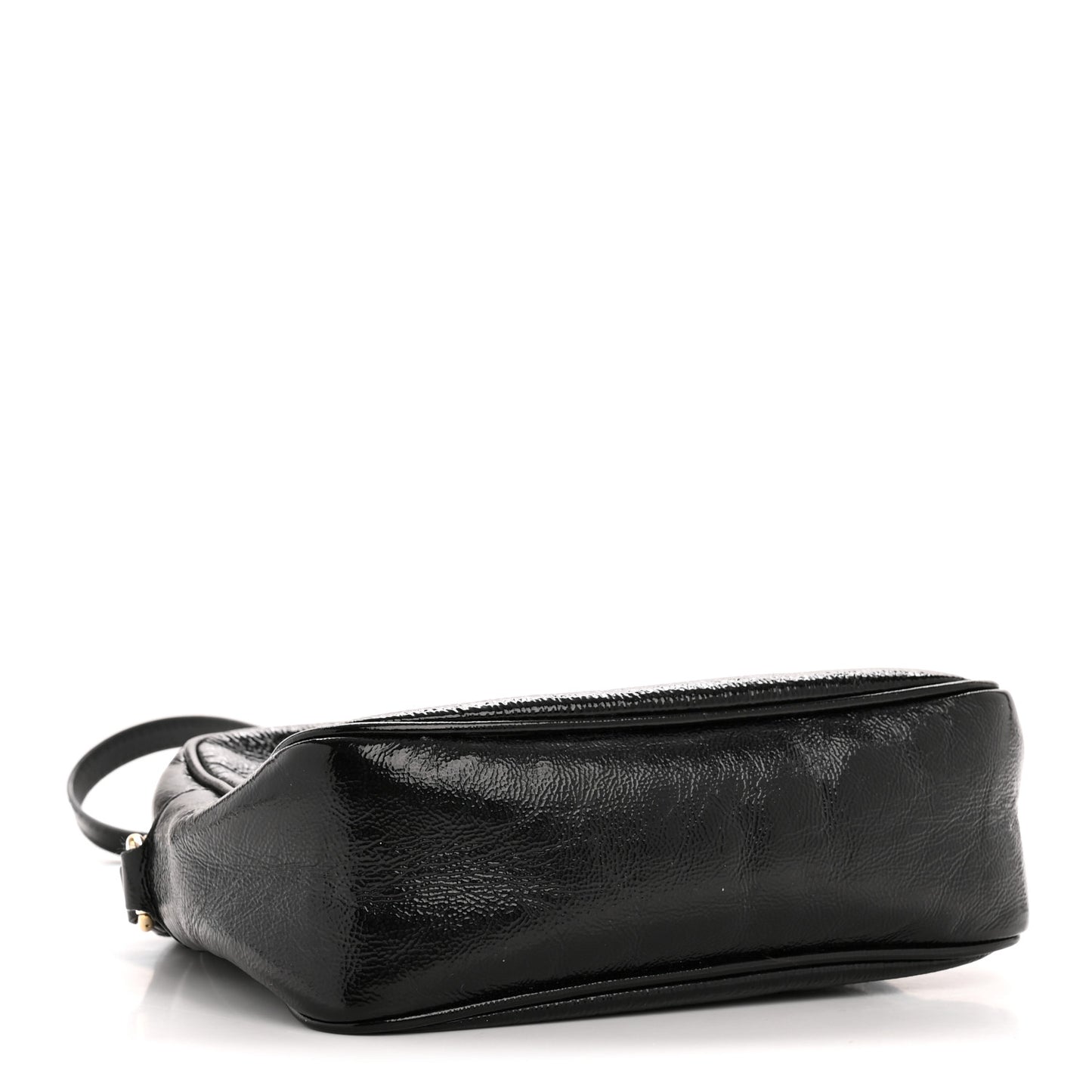 Soft Patent Small Soho Disco Bag Black