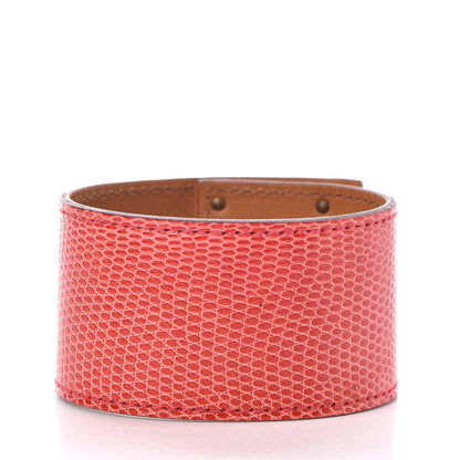 Hermes Lizard Kelly Dog Cuff Bougainvillea 4 of 7