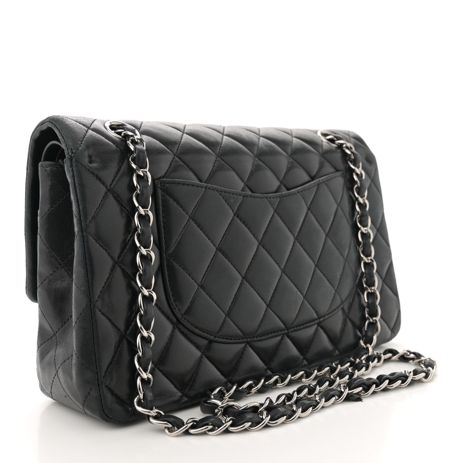 Chanel Lambskin Quilted Medium Double Flap Black 3 of 13