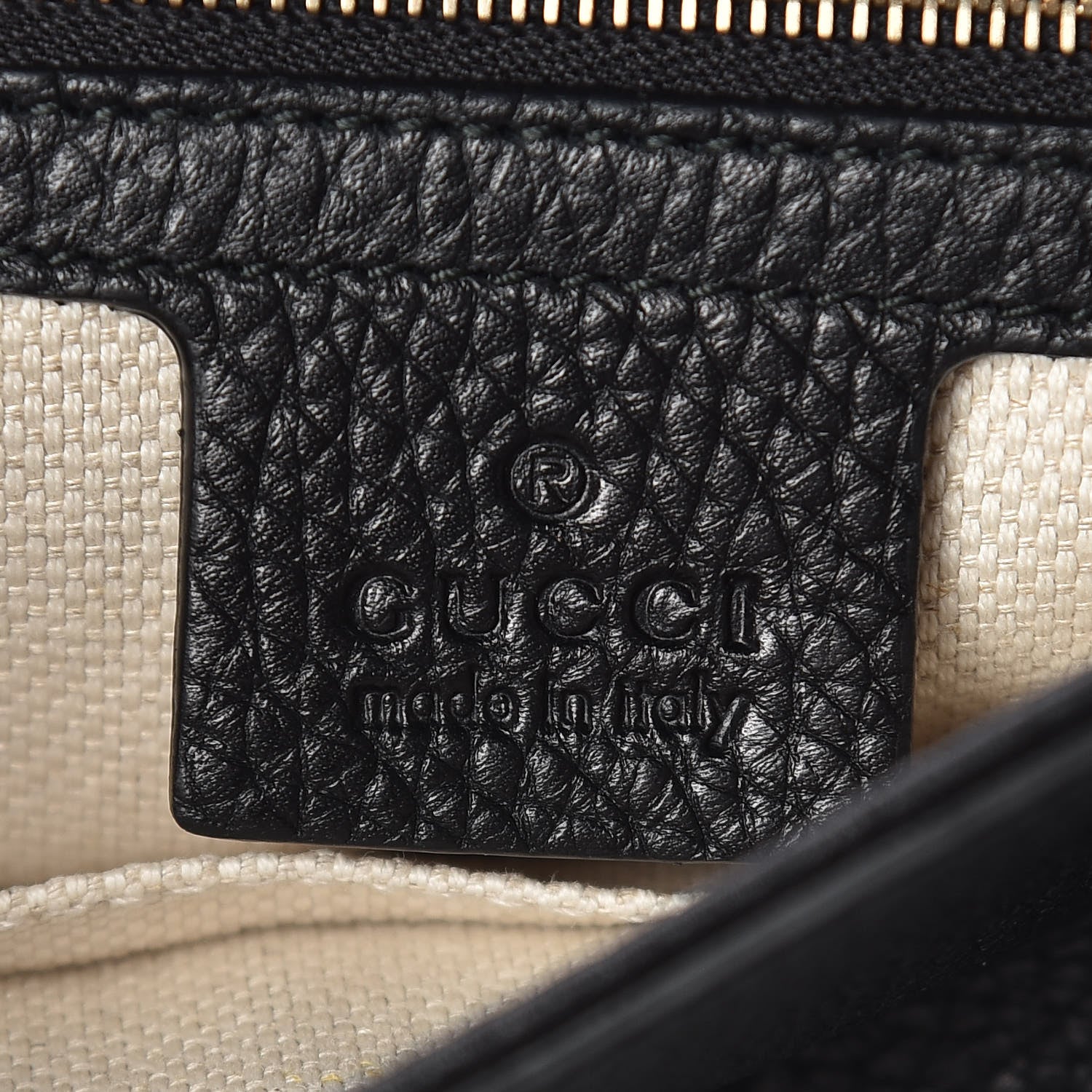 Gucci Pebbled Calfskin Medium Soho Flap Crossbody Black 8 of 9