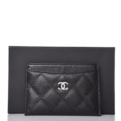 Chanel Caviar Quilted Card Holder Black 8 of 9