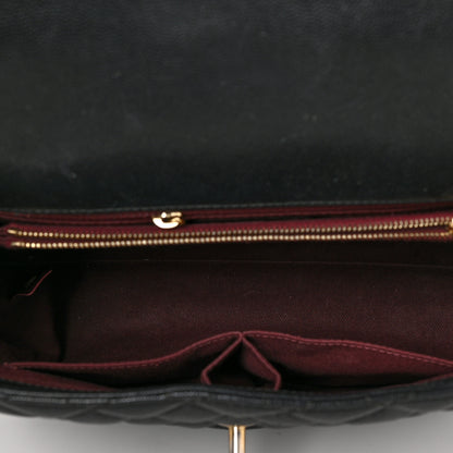 Chanel Caviar Quilted Medium Coco Handle Flap Black 5 of 8