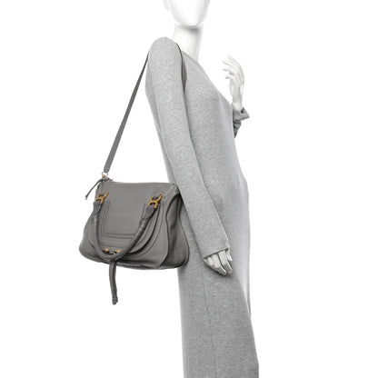 Chloe Calfskin Medium Marcie Satchel Cashmere Grey 2 of 9